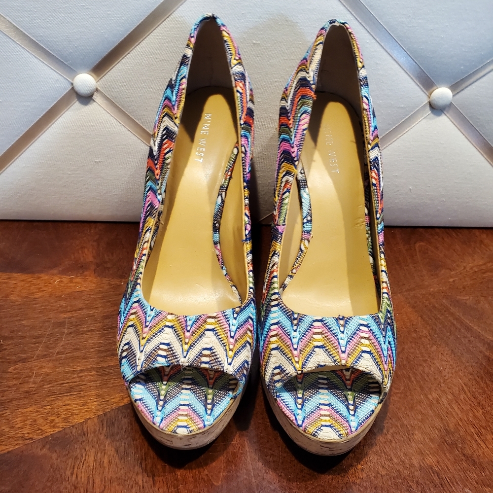 Nine West Wild Thingo Chevron Wedge - Picture 3 of 13
